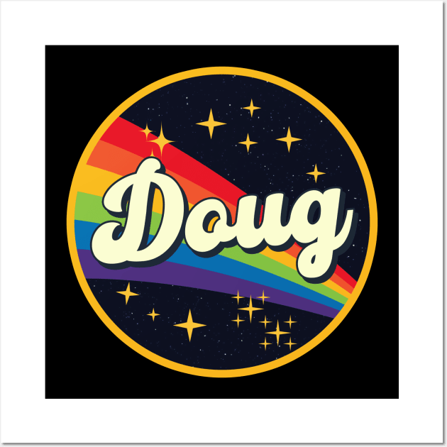 Doug // Rainbow In Space Vintage Style Wall Art by LMW Art